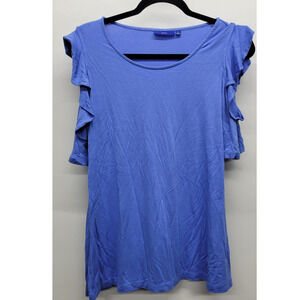 Apt. 9 Womens Ruffled Cold Shoulder Top
